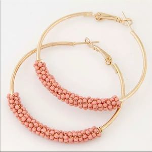 Beaded Hoop Earring